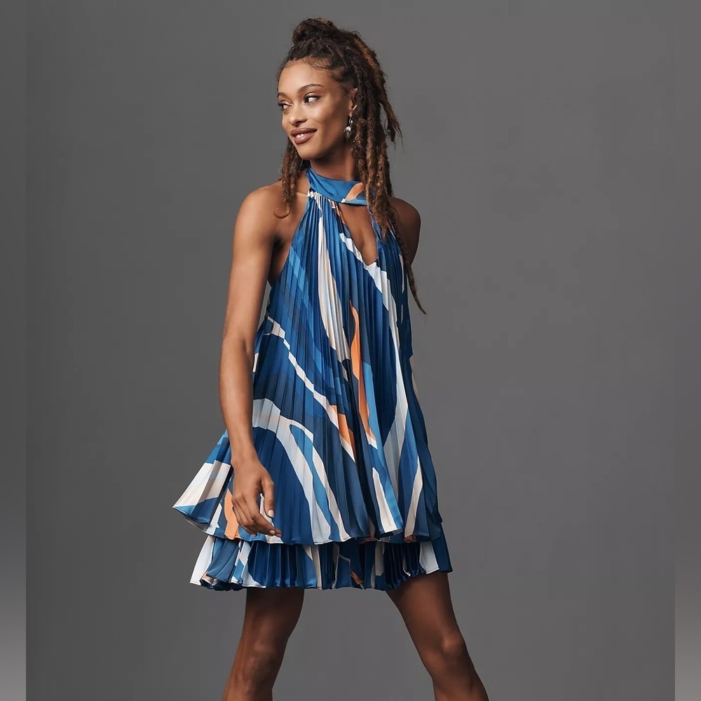 NWT Hutch Halter Pleated Romper